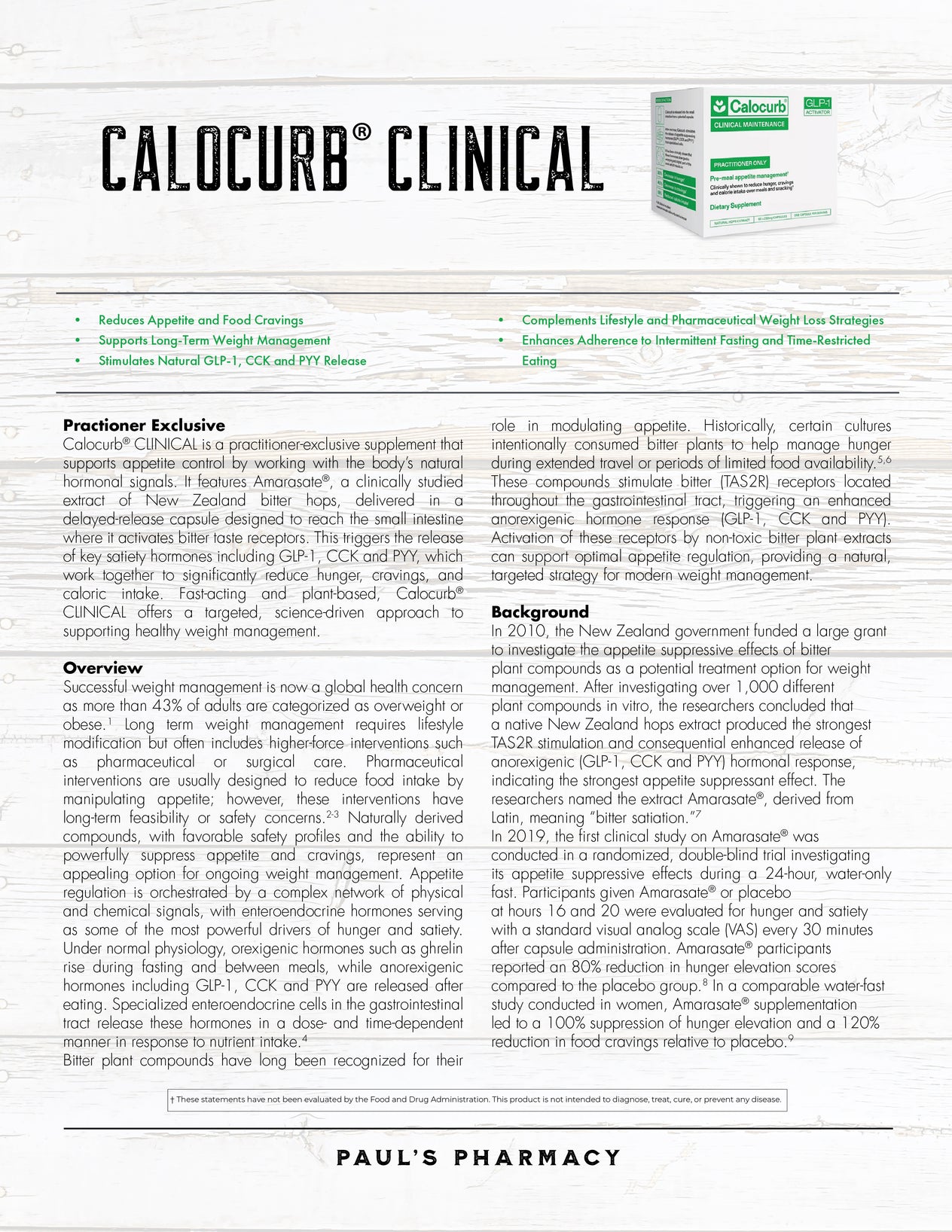 Calocurbยฎ CLINICAL Maintenance Pack โ Paul's Pharmacy