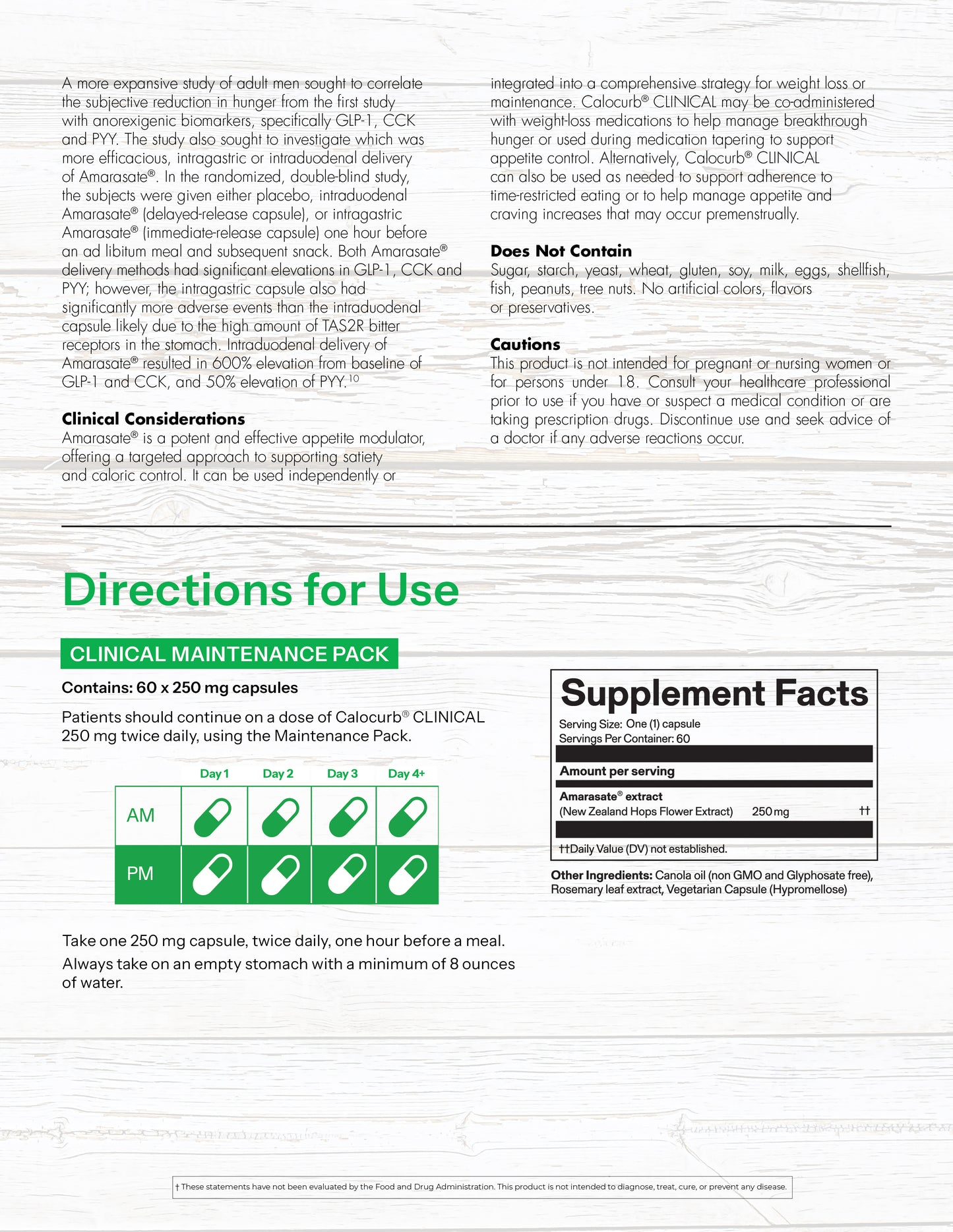 Calocurb® CLINICAL Maintenance Pack