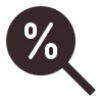 brown percent icon