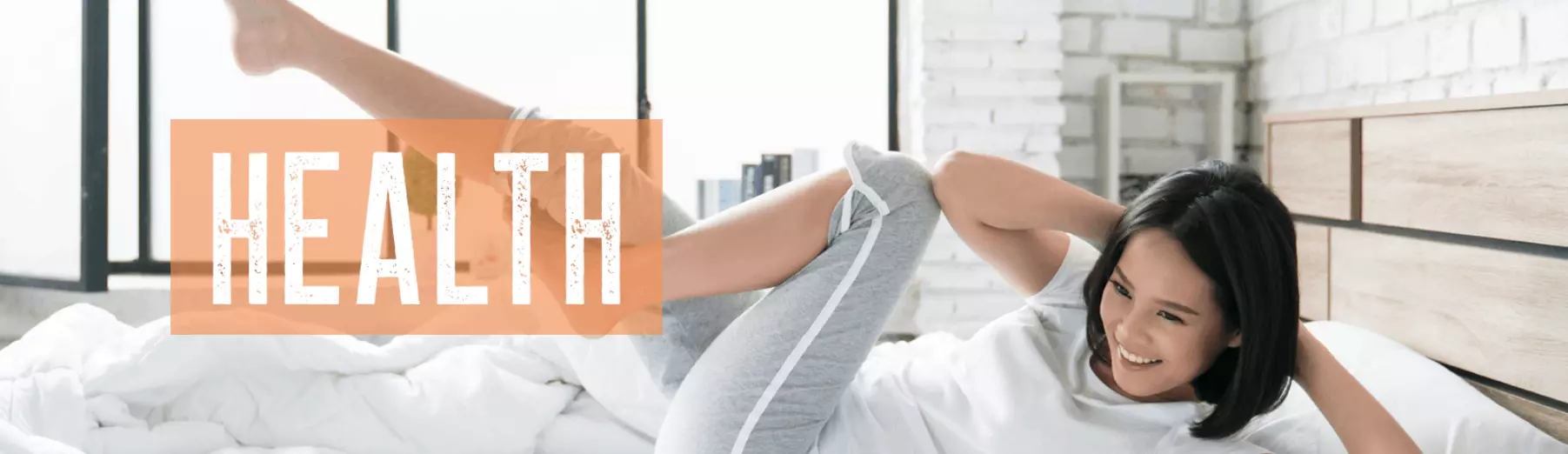 woman stretching health header 